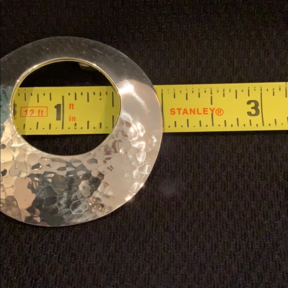 Sterling Silver Pendant. Hammered & Smooth. 2” - Picture 11 of 11